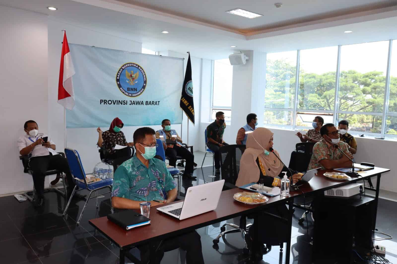 RAPAT SINERGITAS PROGRAM TAHUN ANGGARAN 2021 BNN KABUPATEN/KOTA WILAYAH BNNP JABAR