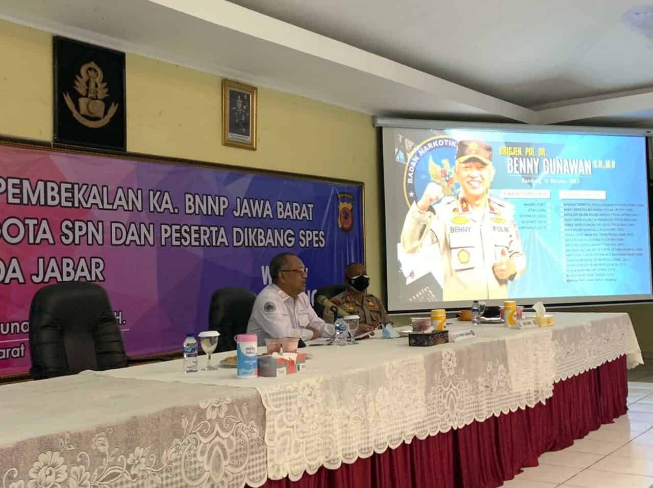 KEPALA BNNP JAWA BARAT GELORAKAN WAR ON DRUGS DI SPN POLDA JABAR