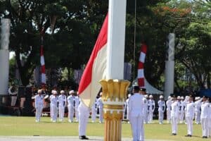 UPACARA PENGIBARAN SANG MERAH PUTIH DALAM RANGKA PERINGATAN HUT KE-78 KEMERDEKAAN REPUBLIK INDONESIA TINGKAT PROVINSI JAWA BARAT TAHUN 2023