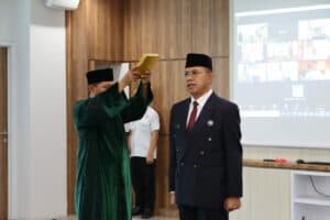 Badan Narkotika Nasional Provinsi Jawa Barat (BNN RI) Melaksanakan Upacara Pelantikan dan Pengambilan Sumpah/Janji Pejabat Administrator Secara Luring dan Daring.