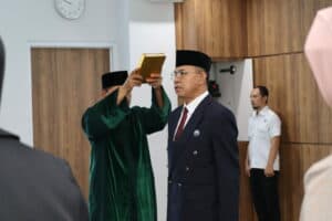 Badan Narkotika Nasional Provinsi Jawa Barat (BNN RI) Melaksanakan Upacara Pelantikan dan Pengambilan Sumpah/Janji Pejabat Administrator Secara Luring dan Daring.