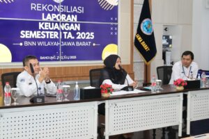 REKONSILIASI LAPORAN KEUANGAN SEMESTER I BNN WILAYAH PROVINSI JAWA BARAT